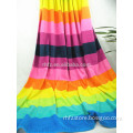 Nice Printed strip rainbow beach towel